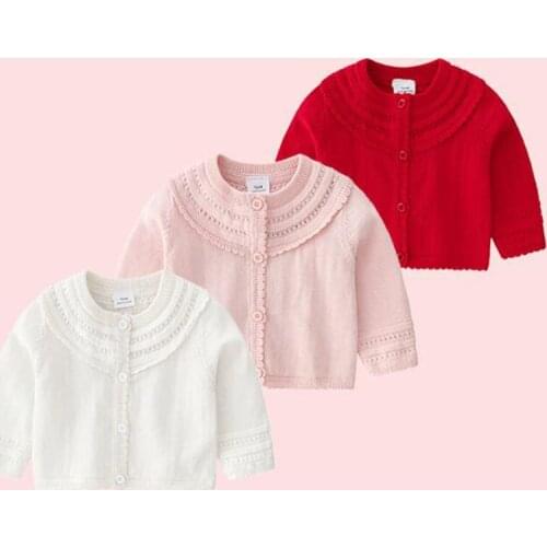 Autumn Winter Baby Kids Girls Long Sleeve Princess Wind Knit Cardigan Coat Cute Baby Kids Girls Cardigan Coat Childrens Clothes