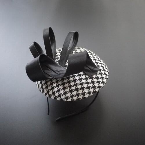 Bird lattice headdress elegant lady hat womens dinner dress cheongsam Night Shanghai catwalk decorative hair band