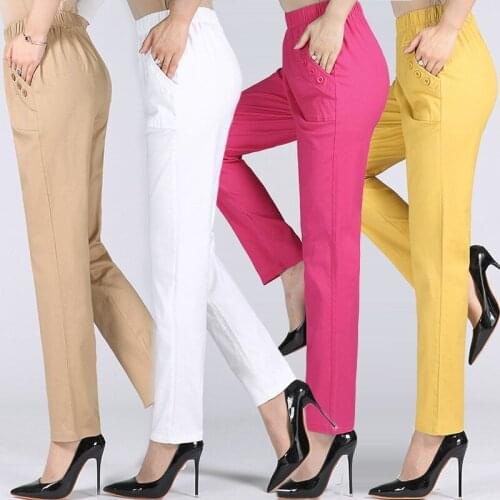 Elvvqp Women's Straight Trousers