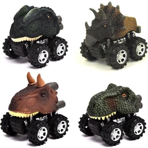 Boy Hobby Inertial Simulation Dinosaur Toy Car, Plastic Pull Back Car Toys for Age 3-6 Kids Toddlers Gift