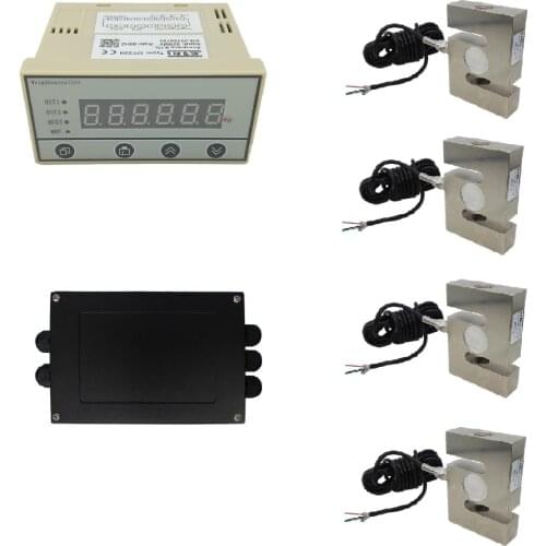 CALT Weighing System S Beam Load Cell DYLY-103 300KG 500KG 1T 1.5T With Metal 4-Channel Junction Box DY220 Indicator
