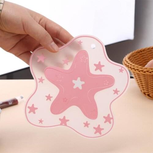 Creative Bowl Mat Heat-resistant Heat Insulation Hanging Anti-scald 3D Sunflower Starfish Silicone Placemat Pad for Kitchen Pink