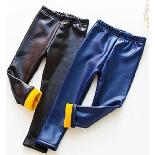 Girls Cotton Warm Leggings Winter Kids Cartoon Thick Velvet Pants for Baby Girls Children Cute Trousers Clothes Outfits Bootcut