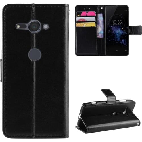 Fashion ShockProof Flip PU Leather Wallet Cover Sony Xperia XZ2 Compact Case For Sony XZ2Compact H8314 H8324 Phone Bags