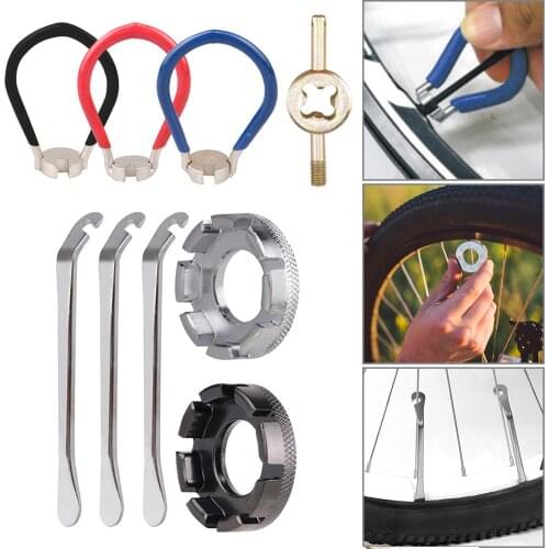 Bicycle Spoke Wrench Kit Set MTB Bike Spoke Wrench Tire Repair Tool Multi-function Bike Cycling Tools Rim Correct Bike Spoke Wre