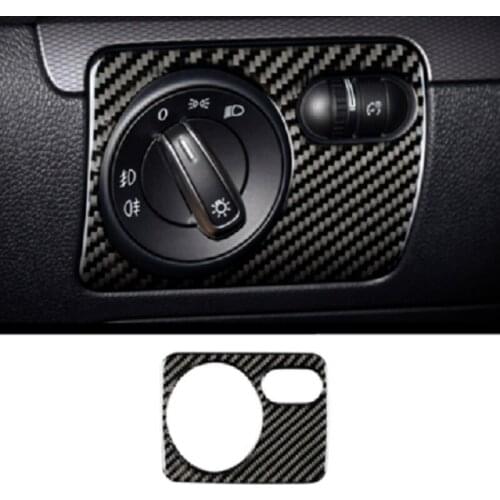 Fit For Volkswagen Scirocco Golf 6gti Accessories LHD RHD Carbon Fiber Headlight Switch Cover Trim Panel 3D Sticker Car Styling