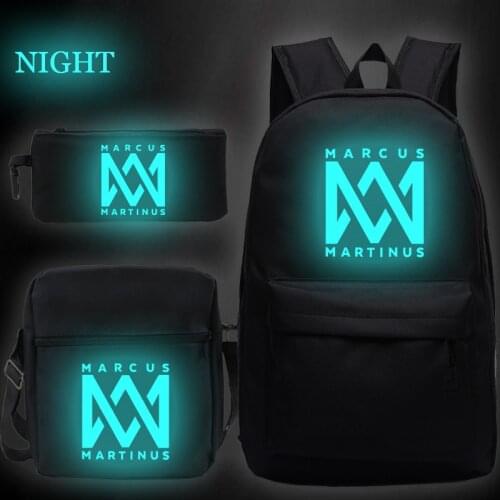 Mochilas Marcus&martinus Backpacks School Bags Boys Girls Bookbag 3Pcs/Sets Book Rucksacks Laptop Knapsack Casual Travel Bags