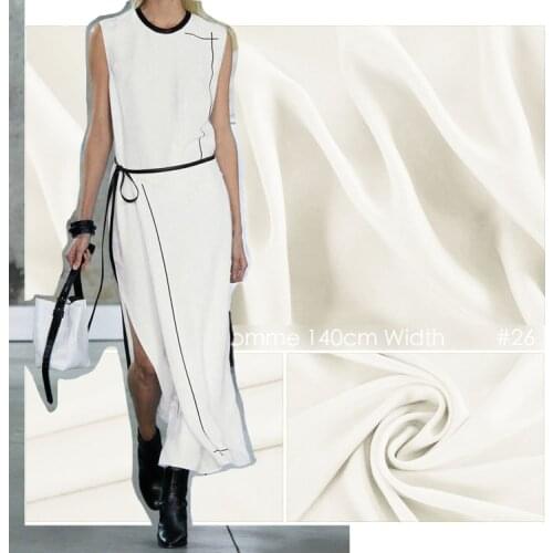 Silk Wool Twill Fabric140cm width 32mm/48%Silk+52%Natural Silk Fabric Suits Plush Fabric Wedding Party Dress Fabric FreeShipping