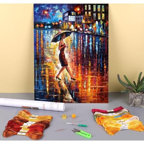 Late Return Pre-Printed 11CT Cross-Stitch Embroidery Full Kit DMC Threads Hobby Handicraft Knitting Painting Counted Needle