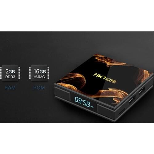 20PCS HK1 LITE Smart TV Box Android 9.0 RK3228A Quad Core 2GB 16GB 2.4G WIFI 4K Media Player x96h