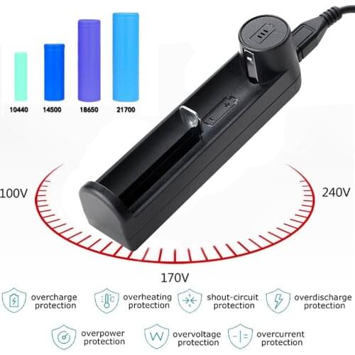 USB Port lithium-battery Charger 18650 18490 16340 14500 10440 26650 20700 21700 AA Li-ion battery Rechargeable