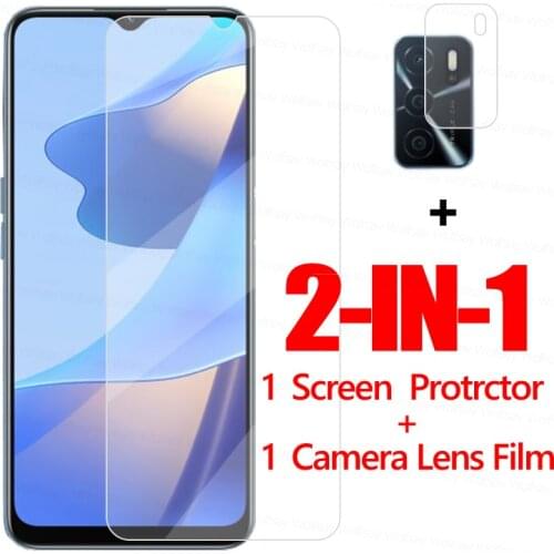 2IN1 Screen Protector For OPPO A16 Glass For OPPO A16 Tempered Glass Ultra-Thin Protective Phone Film For OPPO A16 A15 A15S A54