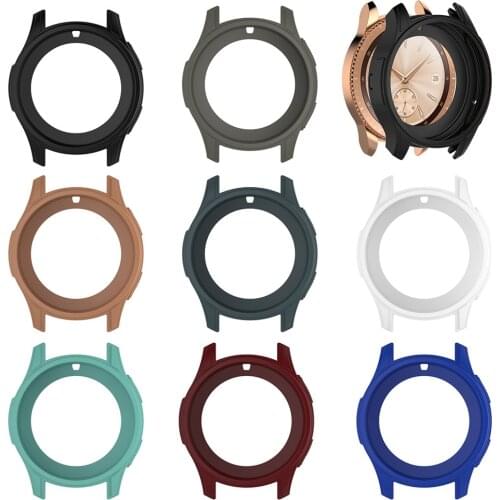 Protective Silicone Skin Case Cover for Samsung Galaxy Watch 42mm SM-R810 SM-R815 8 Colors Replacement Shell Cover Cases