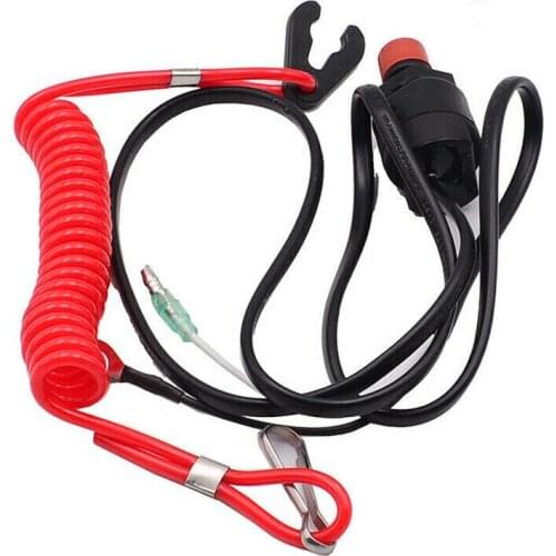 1PCS 66T-82575 6E9-82575-09 Kill Stop Switch Safety Lanyard for Yamaha Outboard Motor 15HP 25HP 30HP 40HP Motor