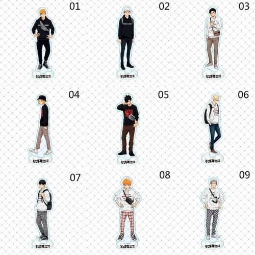 1pc Anime Haikyuu!! Acrylic Desk Stand Figures Models Volleyball Teenagers Figures Plate Holder Stand Model Plate Decor Gift