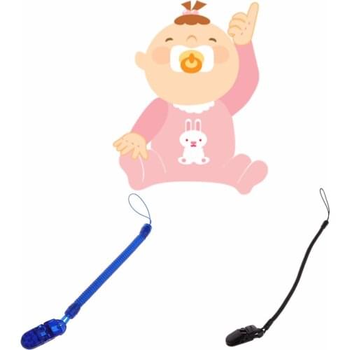 2017 New Baby Infant Toddler Dummy Pacifier Spring Soother Nipple Clip Chain Holder Strap