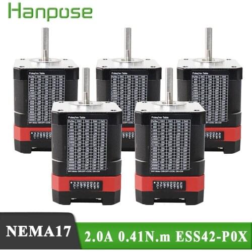 5PCS ESS42-P0X-40mm Servo-stepper motor & drive Hybrid 0.41N.M Nema17 Closed loop Integrated Stepper servo motor with driver