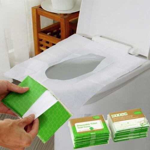 5 Packs=50Pcs Portable Disposable Paper Toilet Seat Covers Waterproof Safety Pad Camping Cover For Travel/Camping Bathroom