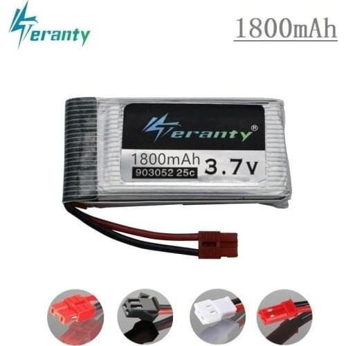 3.7v 1800mAh lipo Battery for KY601S SYMA X5 X5S X5C X5SC X5SH X5SW X5HW X5UW M18 H5P HQ898 H11D H11C 3.7v Drone battery 1pcs