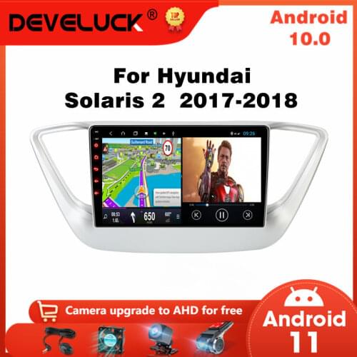 Android 10 2Din Car Radio For Hyundai Solaris 2 Verna 2017 2018 Multimedia Video Player Navigation GPS WIFI RDS Stereo Head Unit