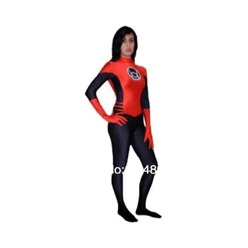 Free Shipping Red Lanterns Spandex Superhero Costume