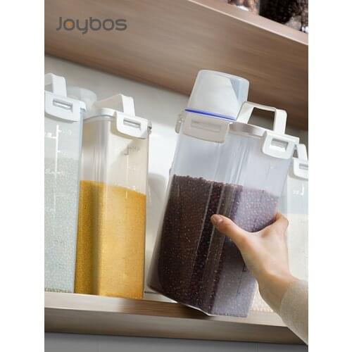 Joybos Storage Jar With Lid 2.5L Separate Rice Cereal Drink Bucket Cereal Food Dispenser Kitchen Sealed Metering Container JBS22