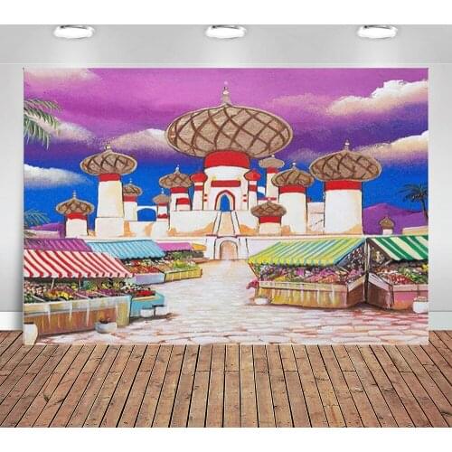 Aladdin Palace Newborn Baby Portrait Photoshoot Backdrop Children Birthday Cake Smash Photo Props Studio Booth Background