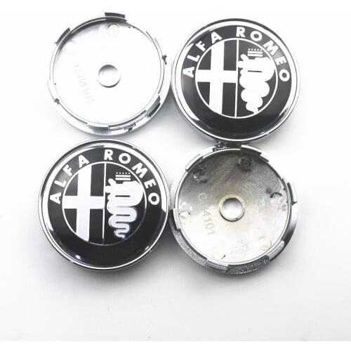 4pcs 60mm Wheel Center Hub Caps Car Emblem Badge Logo Wheel Center Cap For Alfa Romeo Giulietta Spider GT Giulia Mito 147 156
