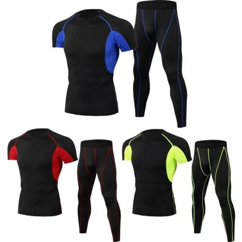 Summer Motocross Riding Lined Thermal Underwear Set Motorcycle T-shirt Pants Racing Short Johns Shirts & Tops Bottom Suit Mens