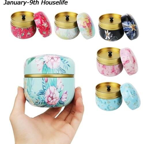 Japanese Style Kitchen Tea Box Jar Storage Holder Sweetmeats Candies Cans Teaware Tea Caddies Tin Containers Storage Box