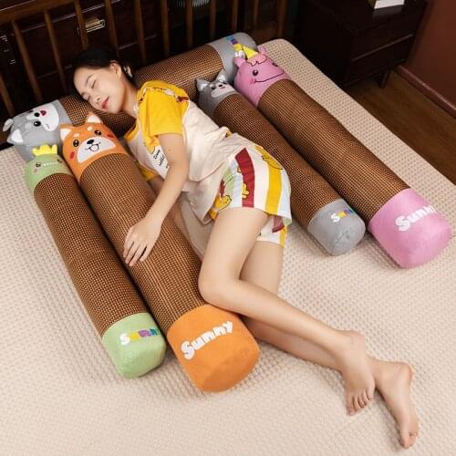 Cool Summer Cotton Long Pillow safe Comfortable Girl child Baby Sleeping Pillow Bed Sofa Pillow Accompany Pillow Home Decoration