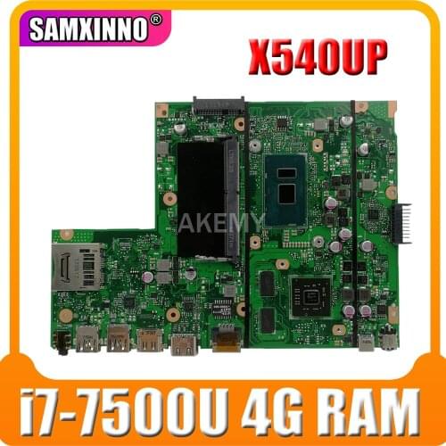 Akemy X540UP laptop Motherboard X540UP X540U A540U R504U F540U Mainboard i7-7500U CPU 4GB-RAM