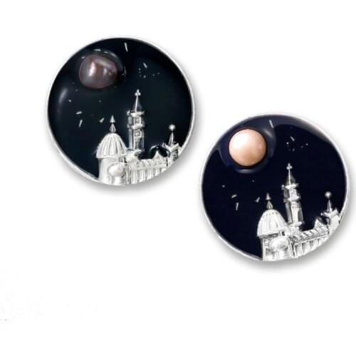 Morkopela Florence Town Cameo Brooch Vintage Badge Unique Enamel Pins And Brooches Pears Pin Accessories For Gift