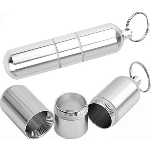 Outdoor Waterproof Pill Box Pills Organizer Case 3-Section Cylinder Medicine Pill Storage Box Case Tablet Container