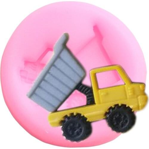 Dump Truck Silicone Mold Engineering Vehicle Fondant Cake Decorating Tools Cupcake Topper Candy Polymer Clay Chocolate Moulds
