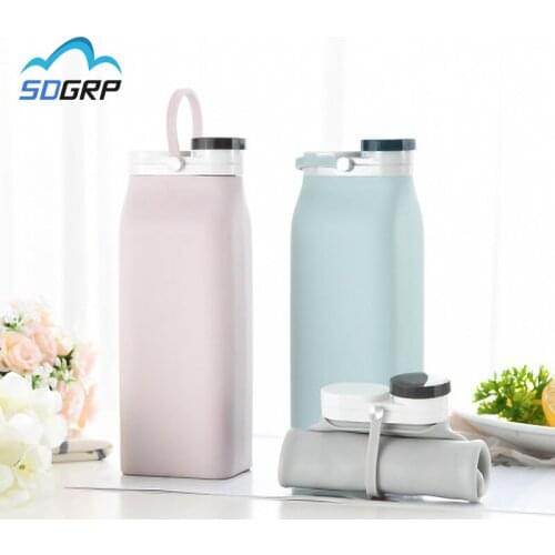 Silicone Dobrvel Garrafa De Gua Esportes Ao Ar Livre Porttil Dobrvel Copo Reutilizvel Viagem Fitness Garrafa De Gua Com Ala