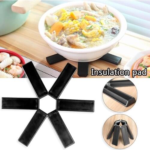 Folding Heat Insulation Pad Table Placemat Foldable Thick Pot Coaster for Kitchen Table GQ
