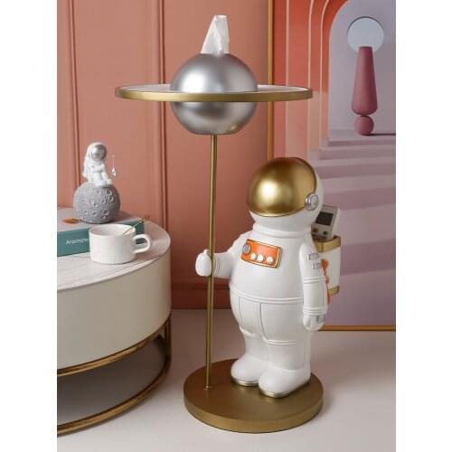 Home Decor Statue Creative Astronaut Sculpture Landing Storage Ornament Living Room Decoration Paper Towel Box Housewarming Gift