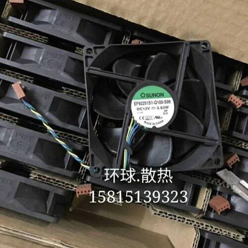 SUNON EF92251S1-Q100-S99 DC 12V 3.83W 92x92x25mm 4-wire Server Cooling Fan