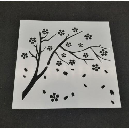 Sakura tree Layering Stencils Drawing Color Spray stencil DIY Scrapbook photo album Decorative Embossing DIY Paper Card Crafts