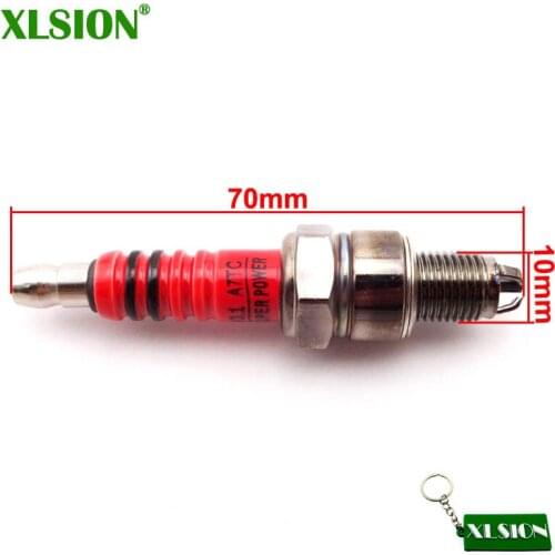 XLSION 3 Electrode 3 Pole Ignition Spark Plug A7TC For 50cc 70cc 90cc 110cc 125cc Pit Dirt Bike ATV Quad Moped Scooter