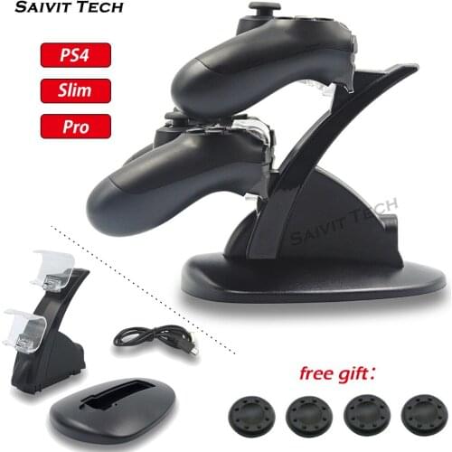 PS4 Controller Charging Dock LED Dual USB PS4 Gamepad Fast Charging Stand Station for Sony PS4/Slim/Pro Controller