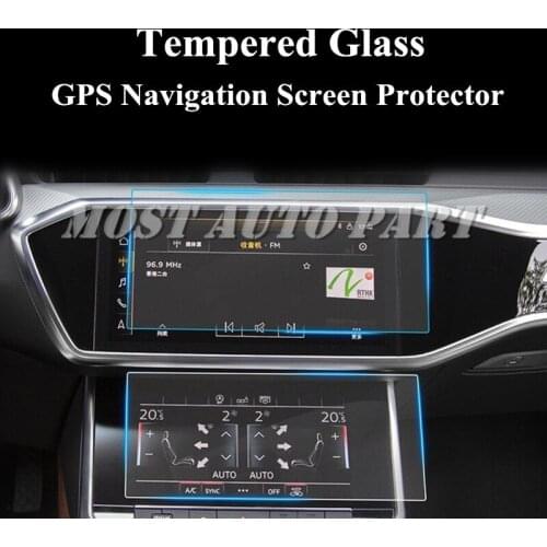 Tempered Glass GPS Navigation Screen Protector Film For Audi A6 S6 2019-2020 Car Decoration Car Accesories Interior