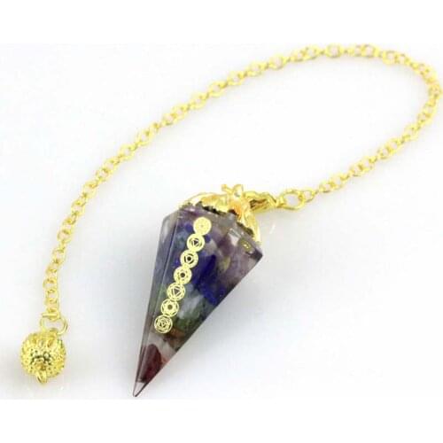EMF Protection Sri Yantra Jewelry Energy Necklace Geometry Orgone Pendant