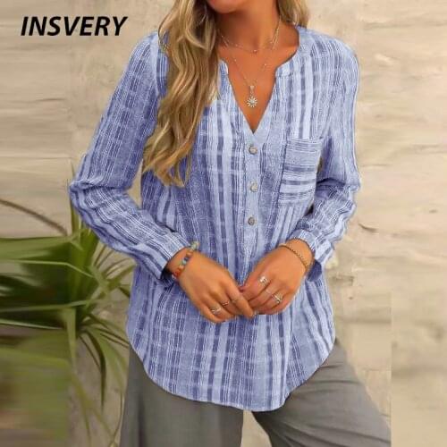 Women Blouses Long Sleeve Autumn Blouse Women Blouse Shirt Office Elegant Work Shirt Plus Size Top Button Pocket Design Clothes