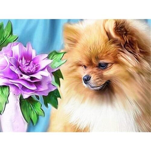 Animal Dog Pre-Printed 11CT Cross-Stitch Kit Embroidery DMC Threads Handmade Handicraft Knitting Hobby Wholesale Sales