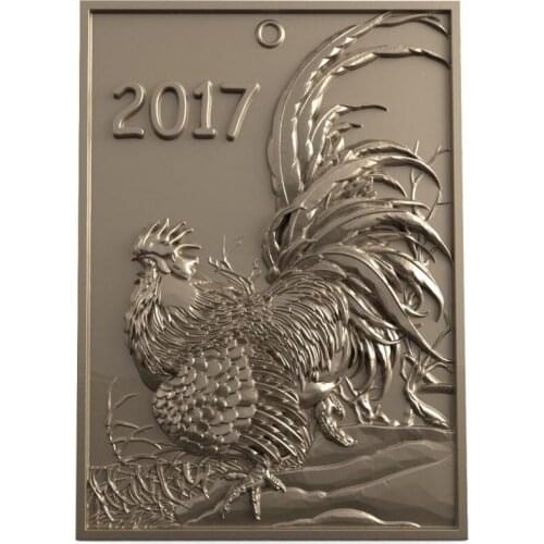 2017_ the cock 3d model STL relief for cnc STL format 3d model for cnc stl relief artcam vectric aspire