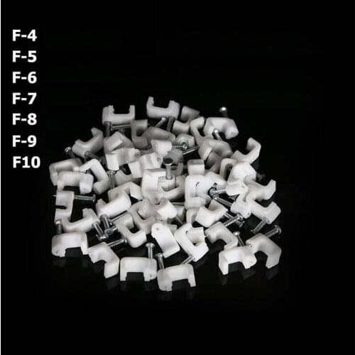 4mm-10mm Flat Cable Clips With Nail PE Nail Clips To Fix Single Or Multiple Cables