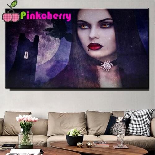 Character Diamond Embroidery Full Drill Room Home Decor Picture 5D DIY Diamond Painting Mosaic Fashion night dark woman k698