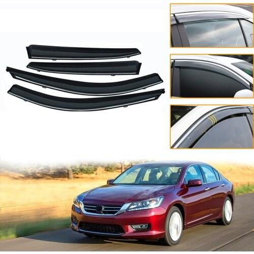 Car Styling Smoke Window Sun Rain exterior visor Deflector Guard For Honda Accord 2008 2009 2010 2011 2012 2013 Accessorie 4PC